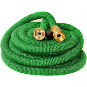 Mighty Rock Garden Hose Flexible Expandable Retractable - No Kink Expanding Water Hose, Strongest Hose Fabric, Multi Latex Core (50 ft, Black Green)